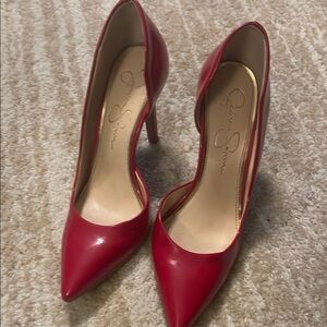 Jessica Simpson Red High-Heeled Shoes